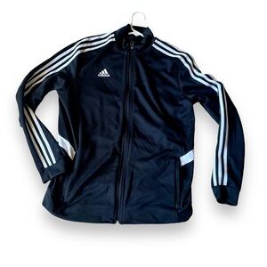 Adidas Juniors size L 16-18 Unisex Black/White Track Jacket